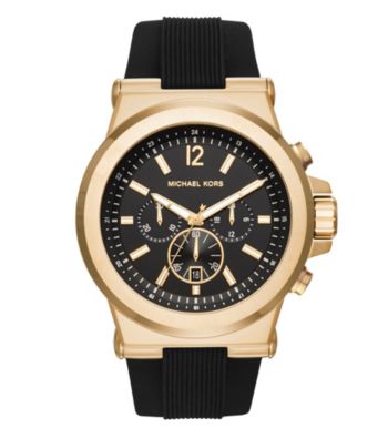 Michael Kors&reg; Men's Goldtone and Black Dylan Watch