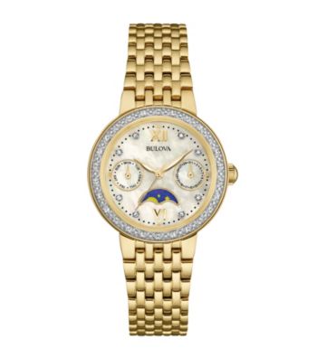 Bulova Women's Goldtone Stainless Steel Diamond Watch