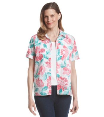 UPC 666805413362 product image for Alfred Dunner® Acapulco Floral Layered Look Top | upcitemdb.com