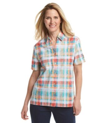 UPC 666805473649 product image for Alfred Dunner® Cozumel Burnout Plaid Shirt | upcitemdb.com