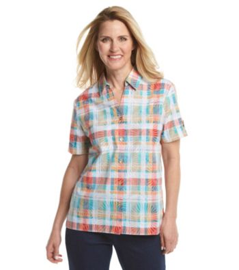 UPC 666805473601 product image for Alfred Dunner® Cozumel Burnout Plaid Shirt | upcitemdb.com