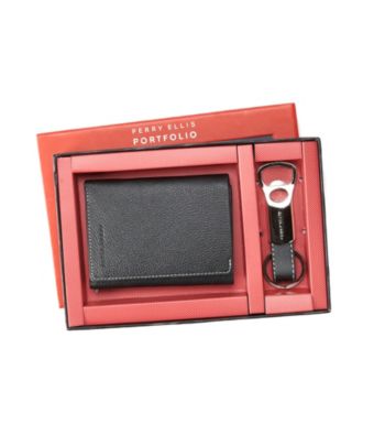 UPC 084971961195 product image for Perry Ellis® Trifold Wallet and Key Fob | upcitemdb.com