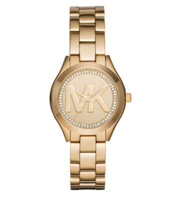 Michael Kors&reg; Women's Mini Slim Runway Goldtone Three 