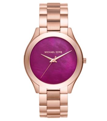 Michael Kors&reg; Women's Slim Runway Rose Goldtone Three 