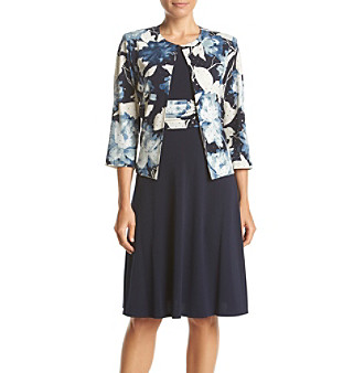 UPC 689886729399 product image for Jessica Howard® Petites' Glitter Knit Jacket Dress | upcitemdb.com