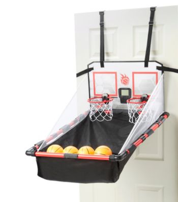 black series electronic over the door basketball hoops game