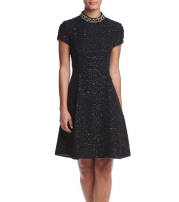 UPC 828659939508 product image for Vince Camuto® Cap Sleeve Beaded Neckline Dress | upcitemdb.com