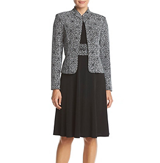UPC 828659960939 product image for Jessica Howard® Petites' Long Sleeve Sparkle Jacket Dress | upcitemdb.com