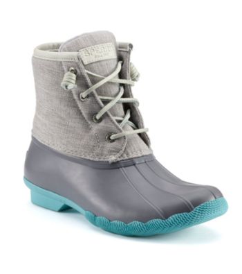 womens sperry duck boots grey