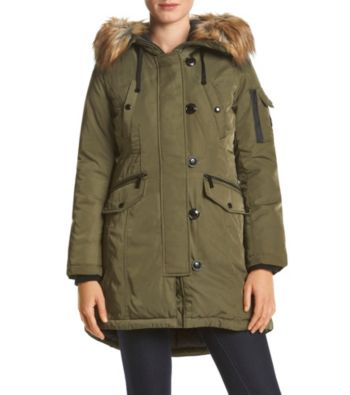 michael kors faux fur trim parka