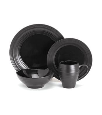 Mikasa® Swirl Black 4-pc. Place Setting