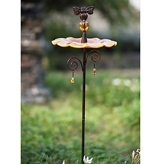 UPC 841057107041 product image for Sunjoy Amber Bird Feeder Garden Stake | upcitemdb.com