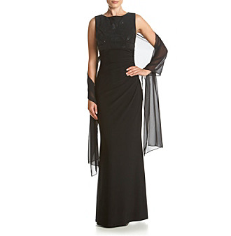 UPC 828659926355 product image for Jessica Howard® Boatneck Long Dress | upcitemdb.com