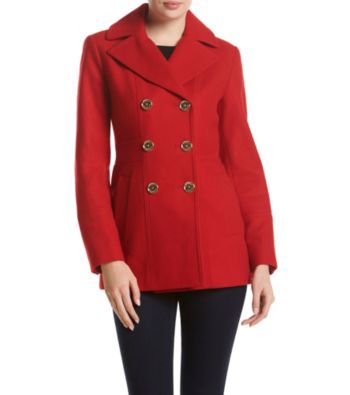 michael kors red peacoat