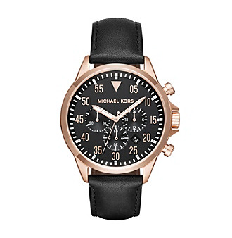Michael Kors&reg; Gage And Leather Chronograph Watch