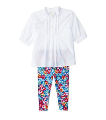 UPC 190618001145 product image for Ralph Lauren® Baby Girls' 2-Piece Top And Floral Leggings Set | upcitemdb.com