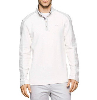 UPC 797762733023 product image for Calvin Klein Men's Long Sleeve 1/4 Button Pullover | upcitemdb.com