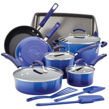 Rachael Ray&reg; 14-pc. Hard Enamel Nonstick Blue Gradient 