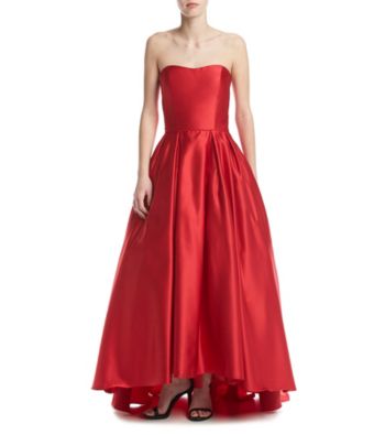 betsy and adam high low ball gown