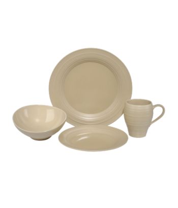 Mikasa Swirl Tan 4-pc. Place Setting
