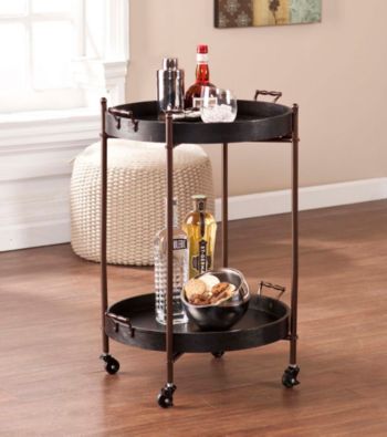 Southern Enterprises OC2087 Aged Bronze and Black Two-Tier 