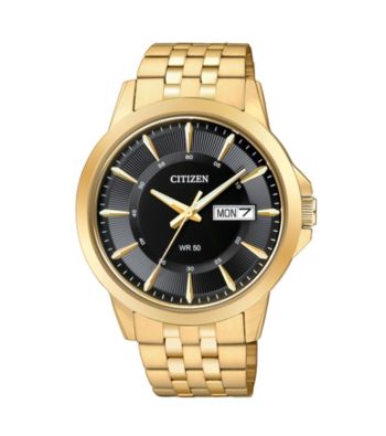 Citizen&reg; Men's Everyday Men's Black Dial Goldtone 