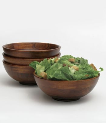 Lipper International Small Salad Bowls in Cherry - Set of 4