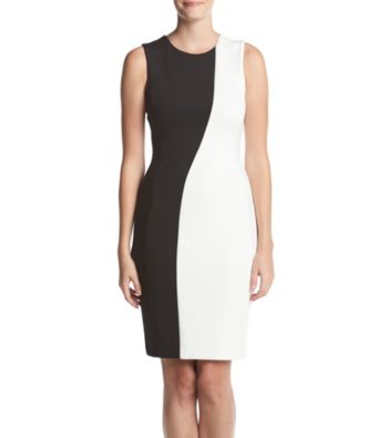 UPC 700289057183 product image for Calvin Klein Color Block Sheath Dress | upcitemdb.com