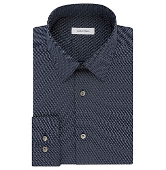 UPC 719250516543 product image for Calvin Klein Men's Long Sleeve Stripe Spread Button Down Dress Shirt | upcitemdb.com