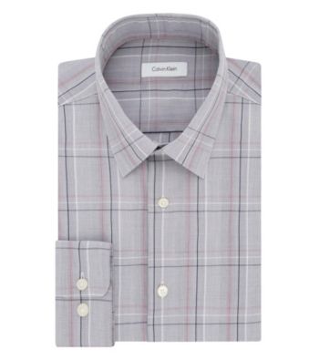 UPC 719250517120 product image for Calvin Klein Men's Long Sleeve Check Spread Button Down Dress Shirt | upcitemdb.com