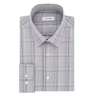 UPC 719250517052 product image for Calvin Klein Men's Long Sleeve Check Spread Button Down Dress Shirt | upcitemdb.com