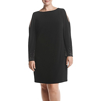 UPC 828659684170 product image for Jessica Howard Plus Size Cold Shoulder Jewel Detail Dress | upcitemdb.com