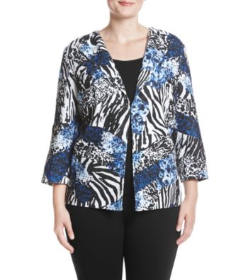 UPC 191608060227 product image for Alfred Dunner Plus Size Floral Jacket | upcitemdb.com