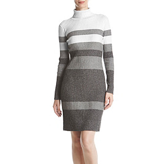 UPC 190466111034 product image for Calvin Klein Vertical Striped Sweater Dress | upcitemdb.com
