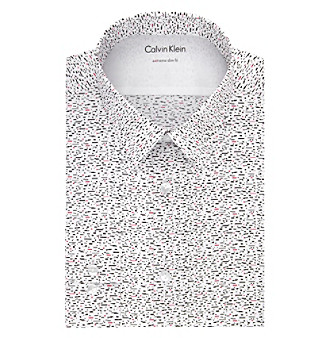 UPC 719250408909 product image for Calvin Klein Men's Print Point Collar Dress Shirt | upcitemdb.com