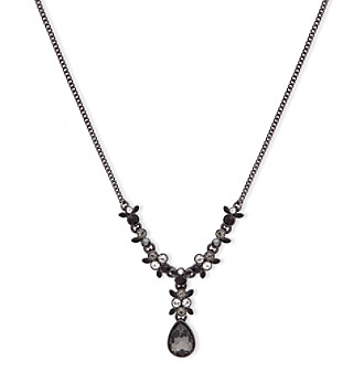 UPC 013742209655 product image for Givenchy Hematite Tone Black Gem Y Necklace | upcitemdb.com