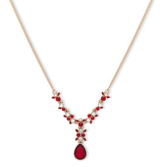 UPC 013742209662 product image for Givenchy Goldtone Red Gem Y Necklace | upcitemdb.com