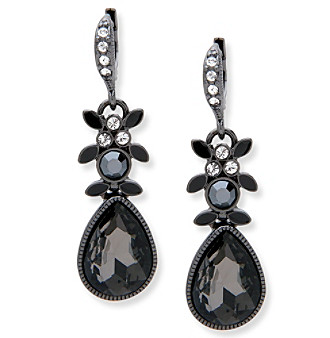 UPC 013742209747 product image for Givenchy Hematite Tone Pierced Ear Double Drop Earrings | upcitemdb.com