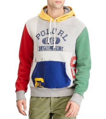polo patchwork hoodie