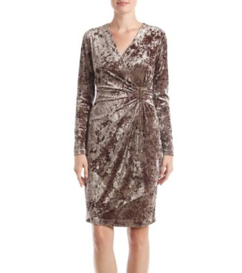 calvin klein crushed velvet dress