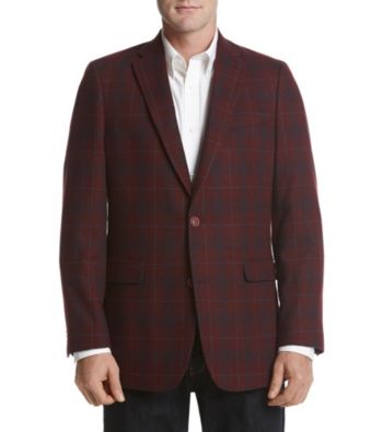 UPC 190468070940 product image for Tommy Hilfiger Men's Brick Plaid Sport Coat | upcitemdb.com