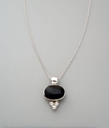 Athra Black Onyx Oval Pendant