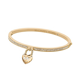 UPC 796483360914 product image for Michael Kors Goldtone Heart Bangle Bracelet | upcitemdb.com