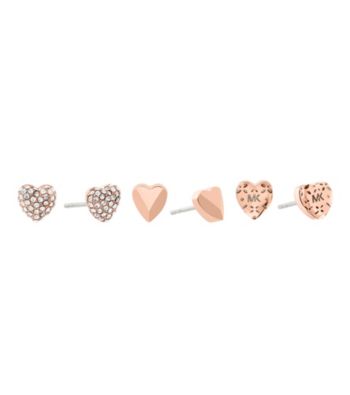 UPC 796483360983 product image for Michael Kors Rose Goldtone Heart Stud Earrings | upcitemdb.com