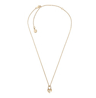 UPC 796483361027 product image for Michael Kors Goldtone Clear Heart Necklace | upcitemdb.com