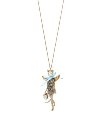 UPC 889295248836 product image for Betsey Johnson Goldtone Cat Pendant Necklace | upcitemdb.com