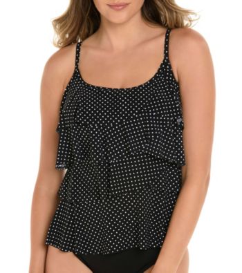 UPC 754509258225 product image for Miraclesuit Tiered Dot Tankini Top | upcitemdb.com