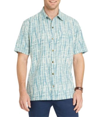 UPC 767672364051 product image for Van Heusen Men's Short Sleeve Bamboo Print Point Button Down Shirt | upcitemdb.com