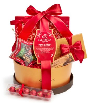 UPC 031290123476 product image for Godiva Chocolatier Make It Merry Christmas Gift Basket with 5 Holiday Chocolate  | upcitemdb.com