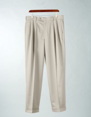 Savane® Total Comfort No-Iron Pleated Twill Pants
